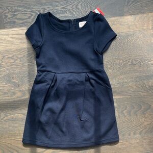 Cat and Jack Classic Navy Formal Dress, Girls uniform, 3t, New - tag still on